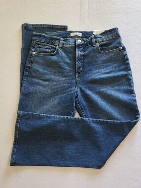 LOFT Medium Wash Blue High Rise Boot Cut Jeans Size 14 Petite